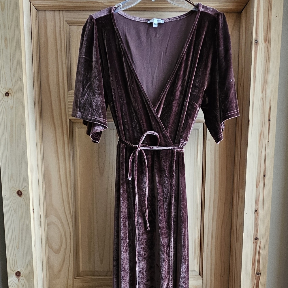 Baltic Born Meghan Velvet Wrap Maxi Dress
